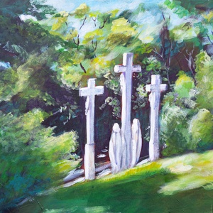 Pannonhalma kálvária olajfestmény, Művészet, Festmény, Olajfestmény, Festészet, MESKA