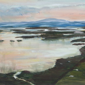 Fertő madártávlatból  olajfestmény, Művészet, Festmény, Olajfestmény, Festészet, MESKA