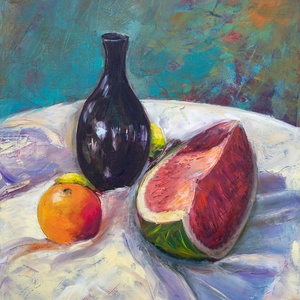 Dinnyés  c. olajfestmény - művészet - festmény - olajfestmény - Meska.hu