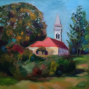 A várakozás c. olajfestmény - Meska.hu