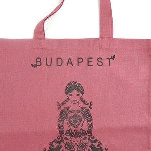 'Menyecske' -Budapest shoppingoló, bevásárló táska- mályva - Meska.hu