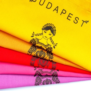 'Menyecske' -Budapest shoppingoló, bevásárló táska- pink,  fekete nyomattal - táska & tok - bevásárlás & shopper táska - shopper, textiltáska, szatyor - Meska.hu