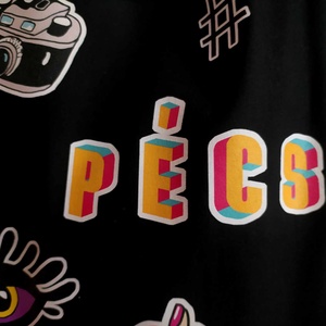  ÚJ ! ' PÉCS ' táska 'Stickers' sorozat-királykék felratos-olivazöld bevásárlótáska/shoppingtáska /shopper  - táska & tok - bevásárlás & shopper táska - shopper, textiltáska, szatyor - Meska.hu