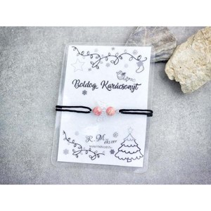 Boldog Karácsonyt rodokrozit angyal karkötő, Ékszer, Karkötő, Gyöngyös karkötő, , MESKA