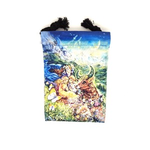 Mesés táj mintás szütyő � textil ajándéktasak 13x18 cm - Meska.hu
