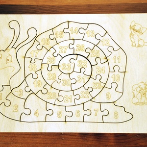 Számok puzzle kirakó, Játék & Sport, Készségfejlesztő és Logikai játék, Szín és formaválogató játékok, Famegmunkálás, MESKA