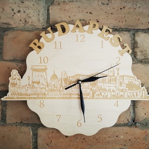 Budapest fali óra, Otthon & Életmód, Dekoráció, Fali és függő dekoráció, Falióra & óra, Famegmunkálás, MESKA