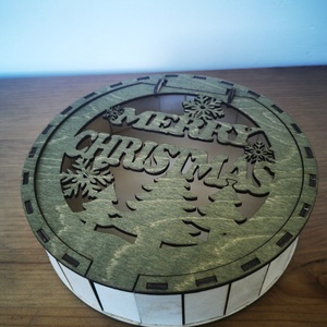 Karácsonyi sütis doboz - karácsony - adventi díszek - adventi asztaldísz - Meska.hu