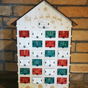 Adventi naptár - Házikós színes fiókos - Meska.hu