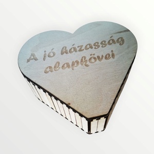 Esküvőre szív doboz (A házasság alapkövei) - esküvő - emlék & ajándék - doboz - Meska.hu