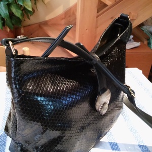 AKCIÓS! Kígyóbőr mintás női táska - táska & tok - kézitáska & válltáska - vállon átvethető táska - Meska.hu