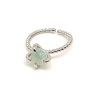 Frissítő nyers akvamarin állítható gyűrű 10mm - Meska.hu