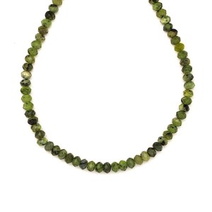 Jáde kanadai fazettált korong 4x2-2,5mm  ékszerkészítő alapanyag (füzér), Kellékek & szerszámok, Ásvány alapanyag, Ásványfüzér, , MESKA