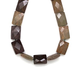 Jáspis silver leaf tégla fazettált 18x12mm, Kellékek & szerszámok, Ásvány alapanyag, Ásványfüzér, , MESKA