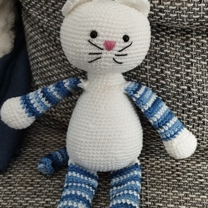 Amigurumi csíkos cica, Játék & Sport, 3 éves kor alattiaknak, Alvóka & Rongyi, Horgolás, Meska