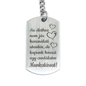 Csodálatos Munkatársat acél medálos kulcstartó, Táska & Tok, Kulcstartó & Táskadísz, Kulcstartó, , MESKA
