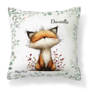 Névvel kérhető - Az erdő kis ravaszdija, a vörös róka mintás párna, Otthon & Életmód, Lakástextil, Párna & Párnahuzat, Díszpárna (belsővel együtt), , MESKA