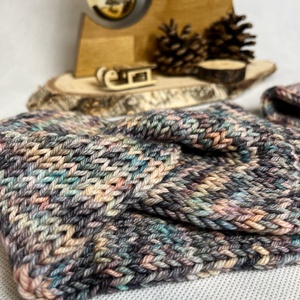 Sz�rkés Rózsaszín Kötött Merino Gyapjú egyedi Csavart Fejpánt Fülmelegítő - ruha & divat - sál, sapka, kendő - fejpánt - Meska.hu