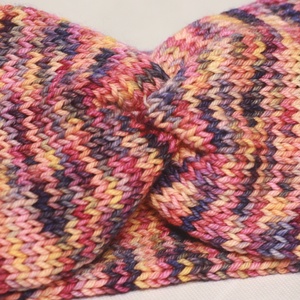 Kislány Gyerek Fejpánt Fülmelegítő: kézzel festett, Kötött Selyem Merino Gyapjú egyedi Csavart Fejpánt Fülmelegítő - ruha & divat - sál, sapka, kendő - fejpánt - Meska.hu