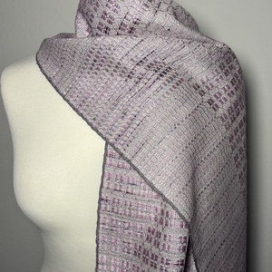 Kézzel szőtt Rózsaszín - Lila selyem Kendő - Meska.hu