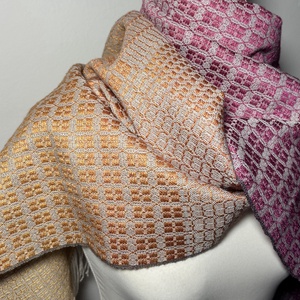 Kézzel Szőtt Lila Sárga átmenetes Merinó Gyapjú és Selyem Kendő - ruha & divat - sál, sapka, kendő - kendő - Meska.hu