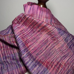 Kézzel szőtt Pink Magenta Selyem Kendő - ruha & divat - sál, sapka, kendő - kendő - Meska.hu