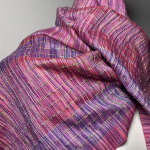 Kézzel szőtt Pink Magenta Selyem Kendő - Meska.hu