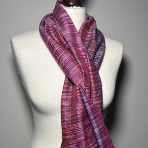 Kézzel szőtt Pink Magenta Selyem Kendő - ruha & divat - sál, sapka, kendő - kendő - Meska.hu