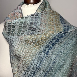 Kézzel szőtt elegáns Szívárvány színátmenetes Teveszr és Selyem Kendő - ruha & divat - sál, sapka, kendő - kendő - Meska.hu