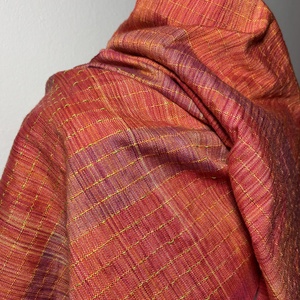 Kézzel szőtt Terrakotta Merino - Selyem Kendő - ruha & divat - sál, sapka, kendő - kendő - Meska.hu