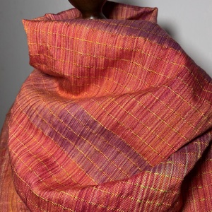 Kézzel szőtt Terrakotta Merino - Selyem Kendő, Ruha & Divat, Sál, Sapka, Kendő, Kendő, Szövés, MESKA