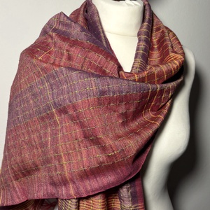 Kézzel szőtt Őszi színekben játszó Selyem Kendő - ruha & divat - sál, sapka, kendő - kendő - Meska.hu