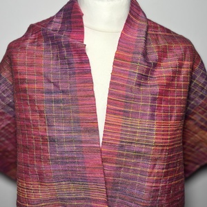 Kézzel szőtt Pink Selyem és Merinó Kendő, Ruha & Divat, Sál, Sapka, Kendő, Kendő, Szövés, MESKA