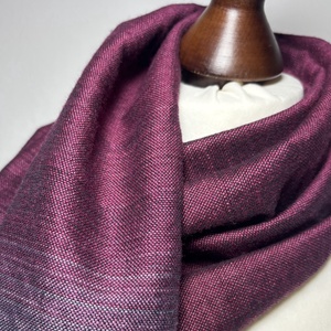 Kézzel szőtt Ezüst Bordó Barna Merinó Kendő - ruha & divat - sál, sapka, kendő - kendő - Meska.hu