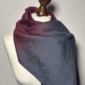 Kézzel szőtt Ezüst Bordó Barna Merinó Kendő, Ruha & Divat, Sál, Sapka, Kendő, Kendő, Szövés, MESKA