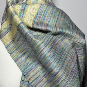 Kézzel szőtt Sárga zöld Kék színátmenetes Selyem Kendő, Ruha & Divat, Sál, Sapka, Kendő, Kendő, Szövés, MESKA