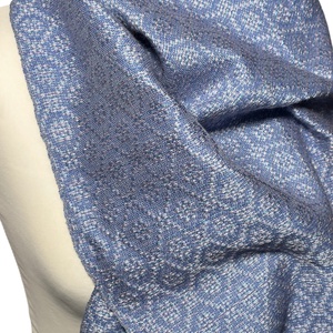 Kézzel szőtt elegáns Lilás Kék Selyem Kendő - ruha & divat - sál, sapka, kendő - kendő - Meska.hu