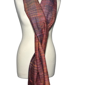 Kézzel szőtt Pink Selyem és Merinó Kendő - ruha & divat - sál, sapka, kendő - kendő - Meska.hu