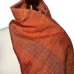 Kézzel szőtt Terrakotta Merino - Selyem Kendő, Ruha & Divat, Sál, Sapka, Kendő, Kendő, Szövés, MESKA