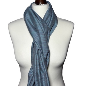 Kézzel szőtt elegáns Kék Selyem Kendő - ruha & divat - sál, sapka, kendő - kendő - Meska.hu