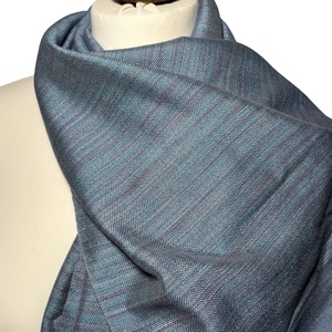 Kézzel szőtt elegáns Kék Selyem Kendő - ruha & divat - sál, sapka, kendő - kendő - Meska.hu