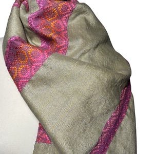 Kézzel szőtt Sárga Pink színátmenetes Selyem Kendő - ruha & divat - sál, sapka, kendő - kendő - Meska.hu