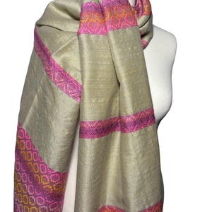 Kézzel szőtt Sárga Pink színátmenetes Selyem Kendő - ruha & divat - sál, sapka, kendő - kendő - Meska.hu