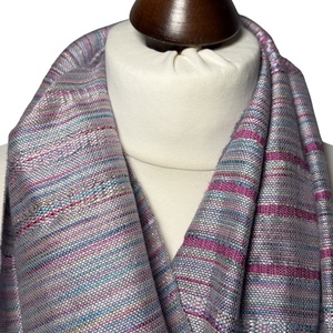 Kézzel Szőtt Rózsaszín - Zöld átmenetes Merinó Gyapjú és Selyem Kendő - ruha & divat - sál, sapka, kendő - kendő - Meska.hu