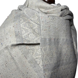 Kézzel szőtt elegáns Bézs Pamut Kendő - ruha & divat - sál, sapka, kendő - kendő - Meska.hu