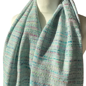 Kézzel szőtt Kék Zöld Pink színátmenetes Selyem Kendő - Meska.hu