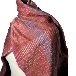 Kézzel szőtt Bordó-Selyem Kendő - ruha & divat - sál, sapka, kendő - kendő - Meska.hu