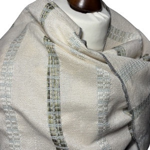 Kézzel szőtt rusztikus Mulberry Selyem - Merinó Nyers Zöld Kendő, Ruha & Divat, Sál, Sapka, Kendő, Kendő, Szövés, MESKA