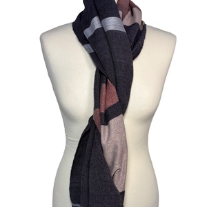 Kézzel Szőtt Merinó�Selyem Kendő Yak Gyapjúval, Lila�Rózsaszín Csíkos Vállkendő, Kézműves Prémium Sál - ruha & divat - sál, sapka, kendő - kendő - Meska.hu