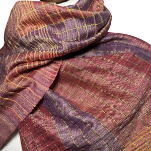 Kézzel szőtt Őszi színekben játszó Selyem Kendő, Ruha & Divat, Sál, Sapka, Kendő, Kendő, Szövés, MESKA